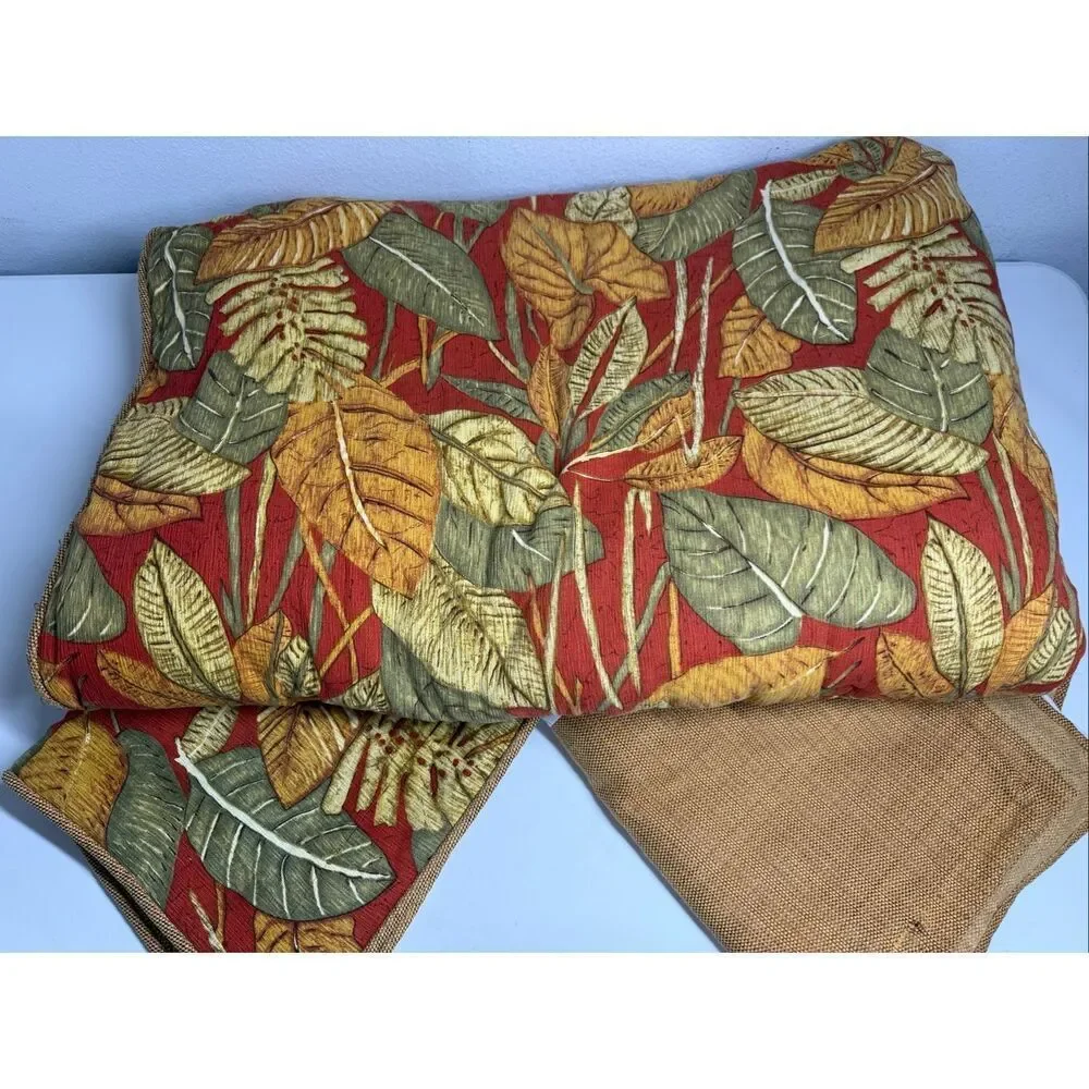 CROSCILL Las Palmas Tropical Leaves Twin Set Comforter Pillow Sham Bedskirt Note